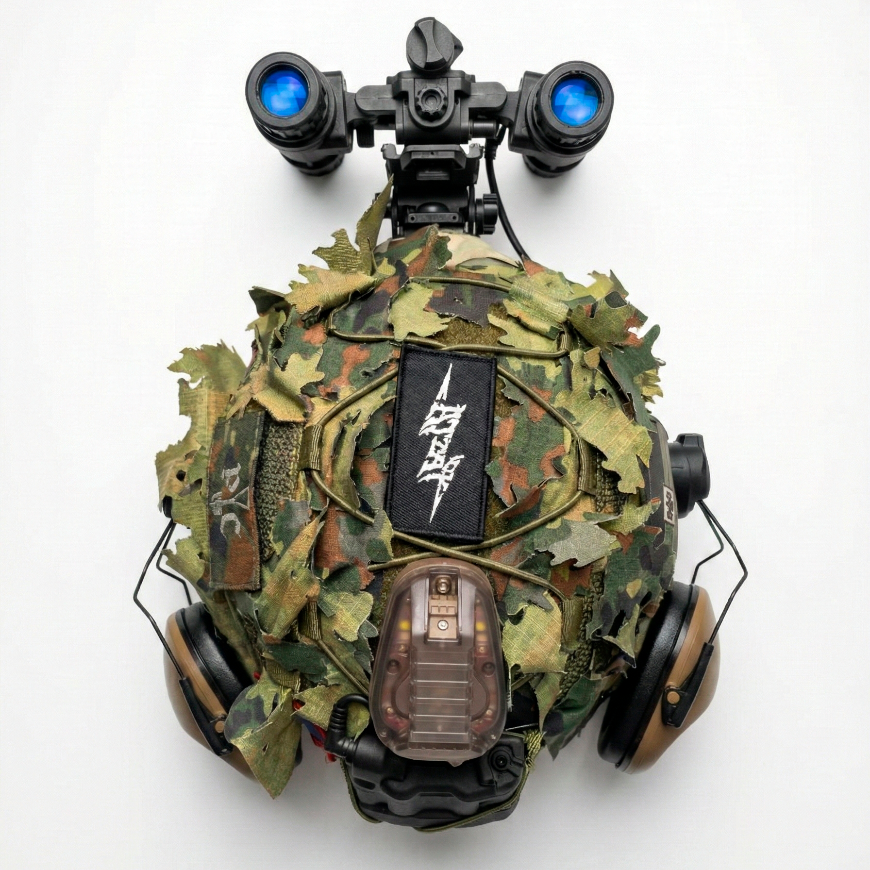 Attack Helmet Patch Predator Customs – Detail gestickter Patch