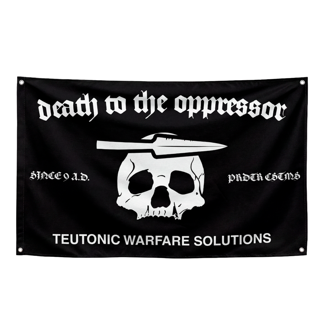 Teutonic Warfare Solutions Flagge Schwarz 150x90cm – Predator Customs