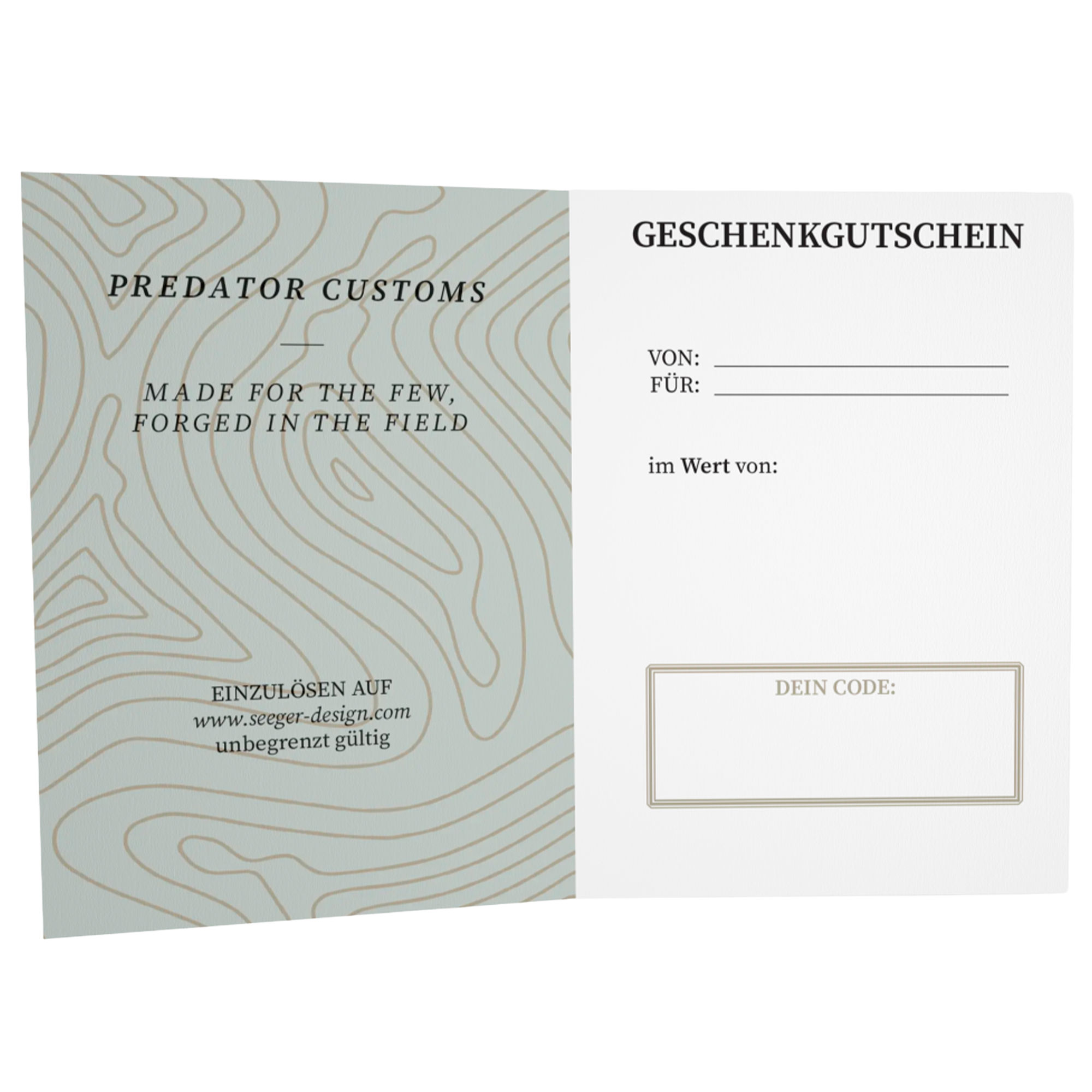 Geschenkgutschein Predator Customs